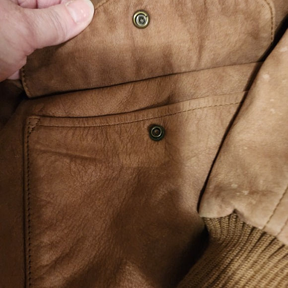 Y2K Hunt Club Leather Bomber Style Jacket Size XL Retro - Picture 13 of 16